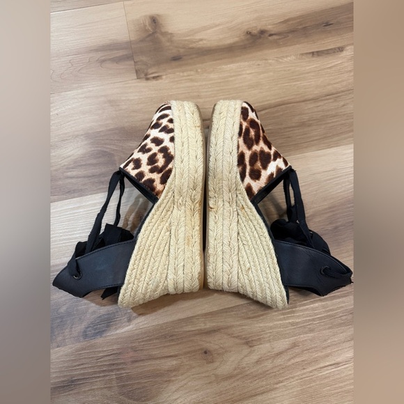 Tory Burch Womens Elisa Leopard Espadrilles Wedges - Picture 3 of 7